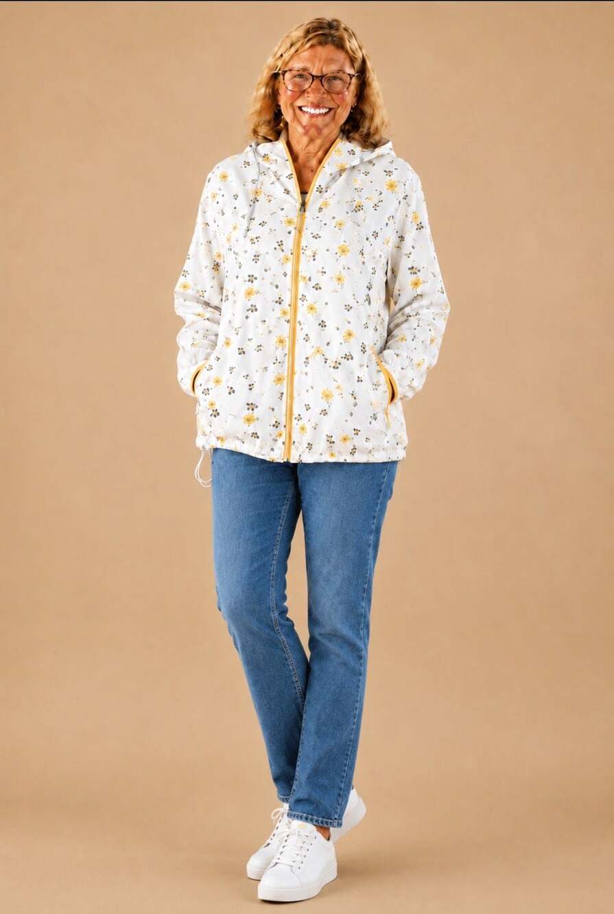 Columbia Women's Floral Print Packable Rain Jacket, Size S,